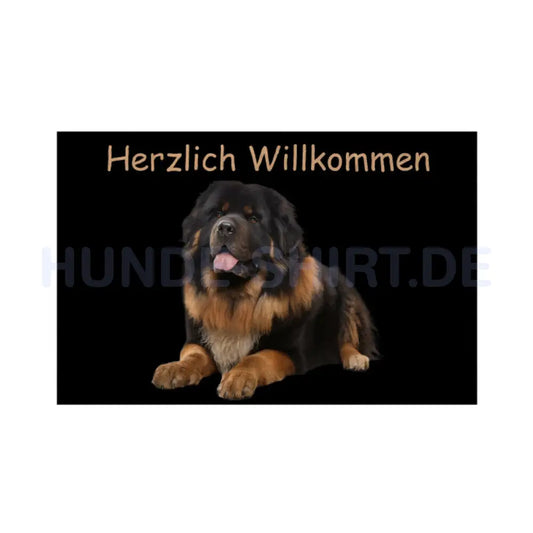 Fußmatte "Do Khyi - Herzlich Willkommen" Weiß – hunde-shirt.de