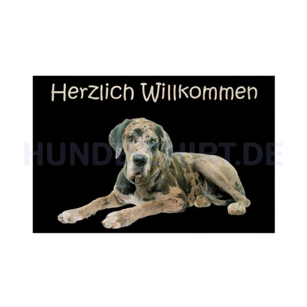 Fußmatte "Dogge gefleckt" Weiß – hunde-shirt.de