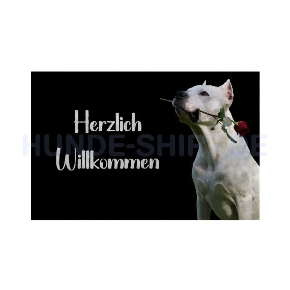 Fußmatte "Dogo Argentino" Weiß – hunde-shirt.de