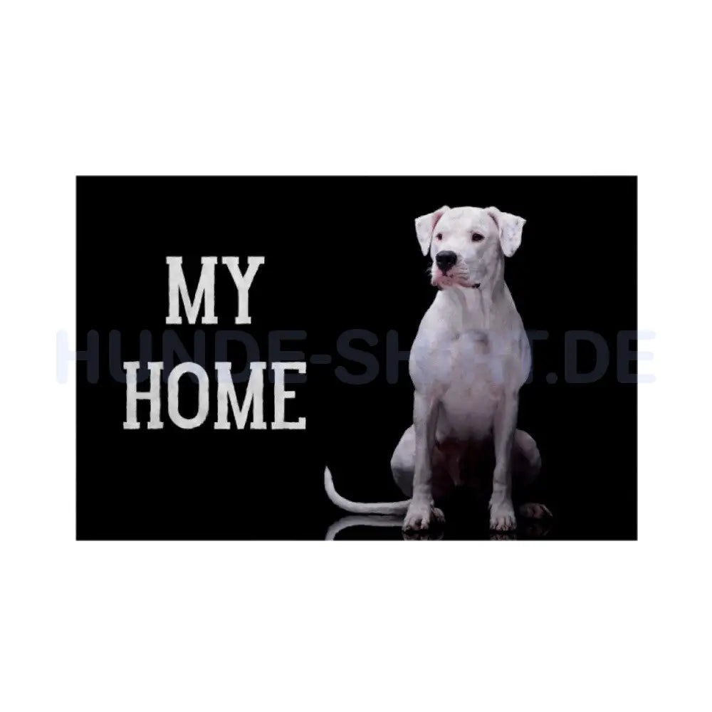 Fußmatte "Dogo Argentino - My Home" Weiß – hunde-shirt.de