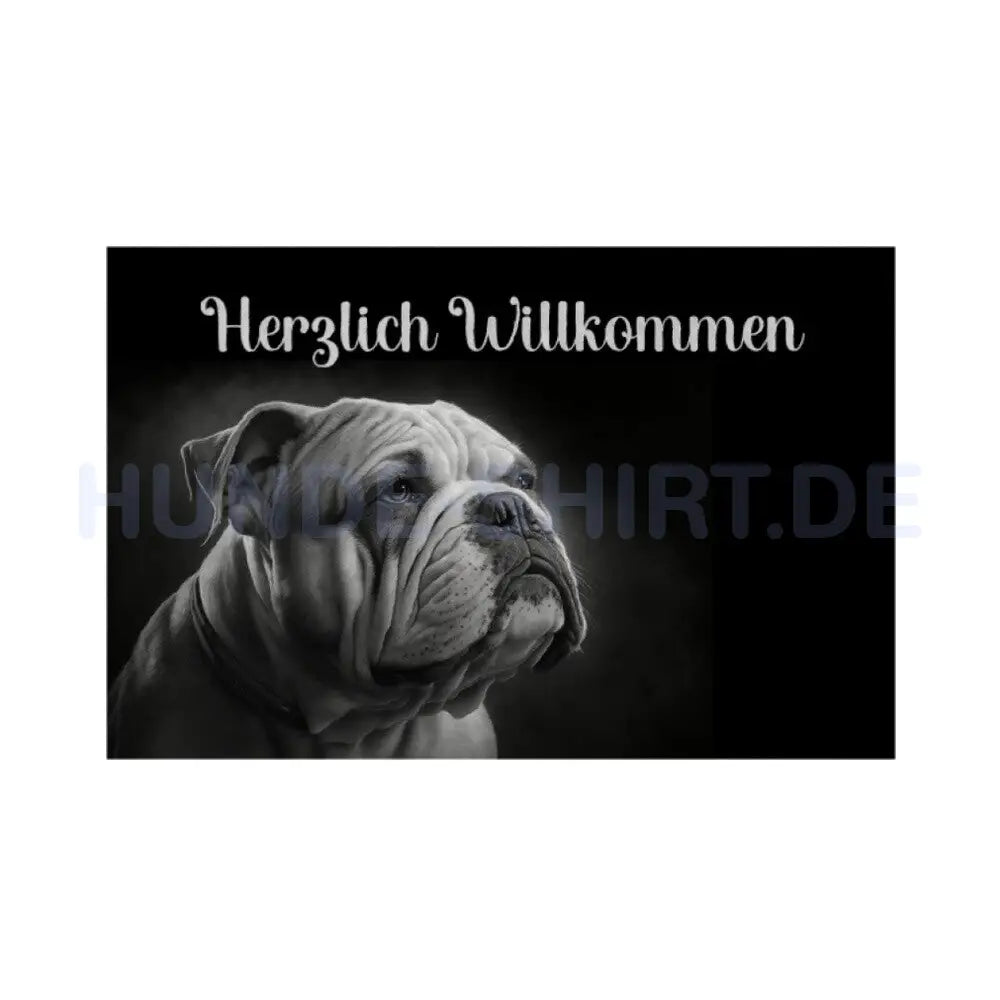 Fußmatte "English Bulldog" Weiß – hunde-shirt.de