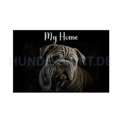 Fußmatte "English Bulldog - My Home" Weiß – hunde-shirt.de