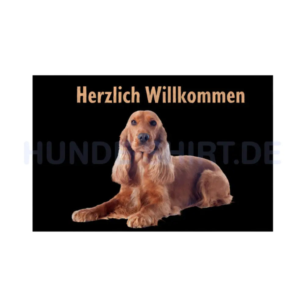 Fußmatte "English Cocker" Weiß – hunde-shirt.de