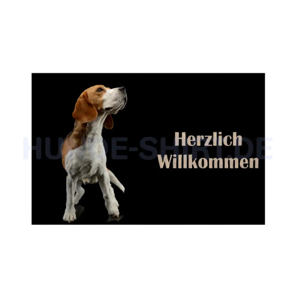 Fußmatte "English Foxhound" Weiß – hunde-shirt.de