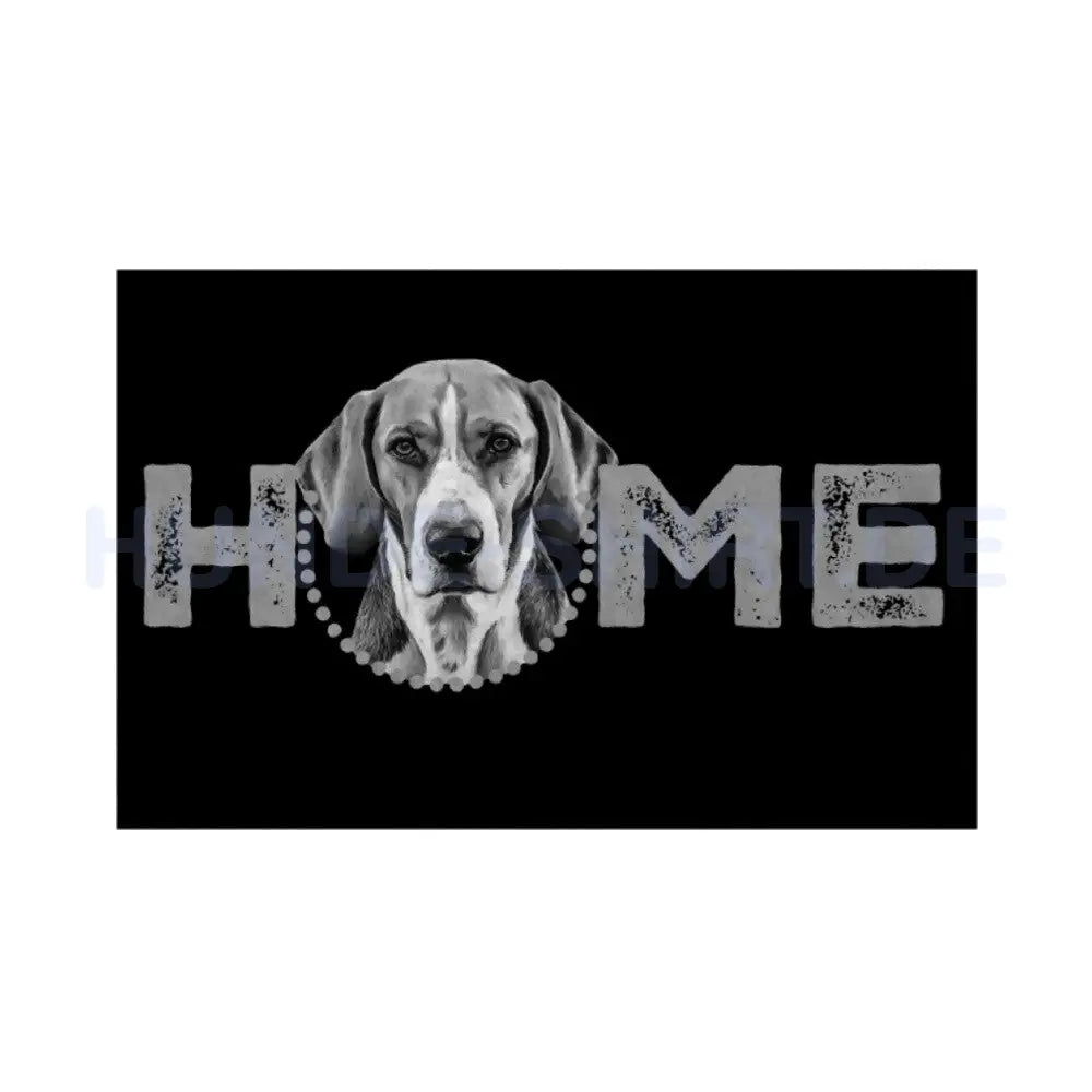 Fußmatte "English Foxhound - HOME-Edition" Weiß – hunde-shirt.de