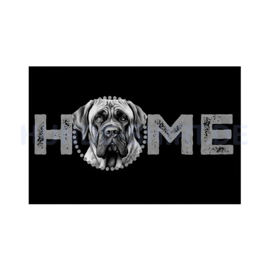 Fußmatte "English Mastiff - HOME-Edition" Weiß – hunde-shirt.de