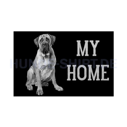 Fußmatte "English Mastiff - My Home II" Weiß – hunde-shirt.de