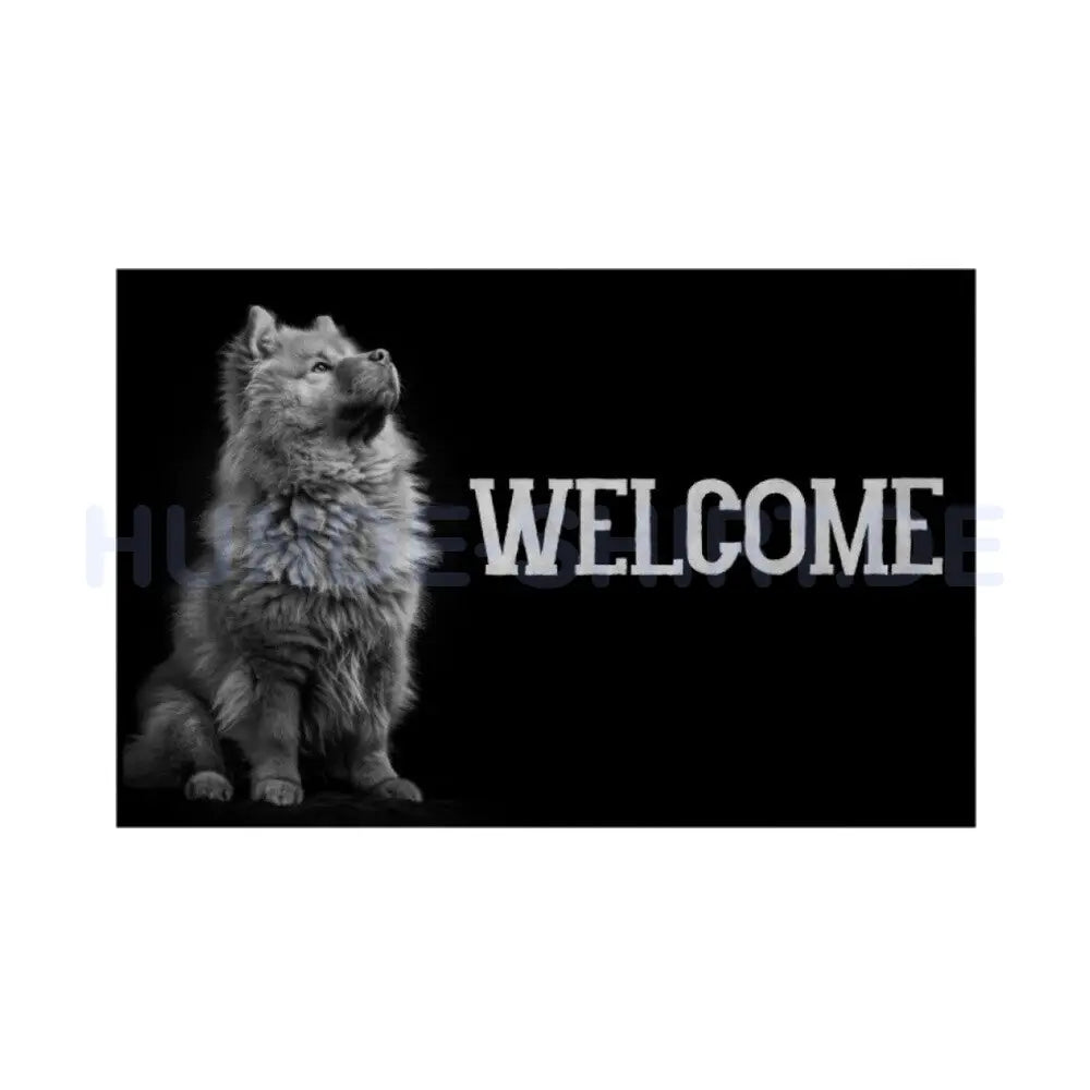 Fußmatte "Eurasier -Welcome" Weiß – hunde-shirt.de