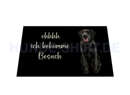 Fußmatte "Flat Coated Retriever Besuch" – hunde-shirt.de