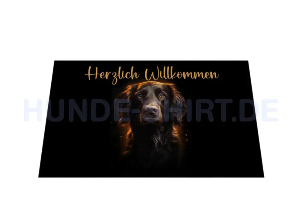 Fußmatte "Flat Coated Retriever Willkommen" – hunde-shirt.de