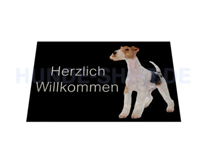 Fußmatte "Fox Terrier - Herzlich Willkommen" – hunde-shirt.de