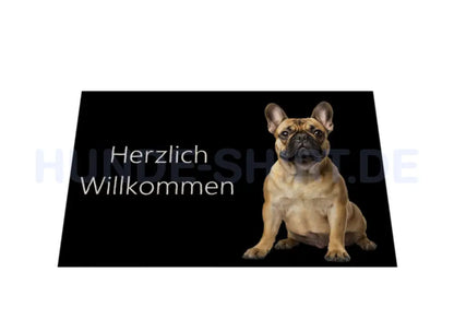 Fußmatte "Französische Bulldogge - Beige" – hunde-shirt.de