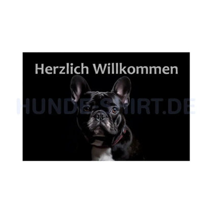 Fußmatte "Frenchi" Weiß – hunde-shirt.de