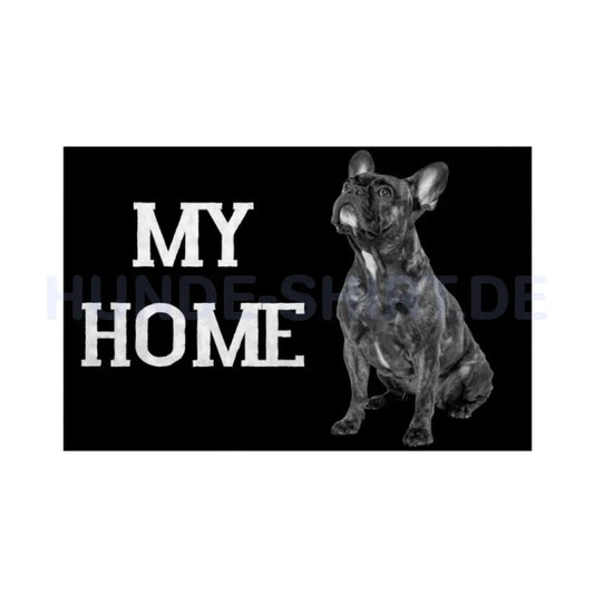 Fußmatte "Frenchi - MY HOME II" Weiß – hunde-shirt.de