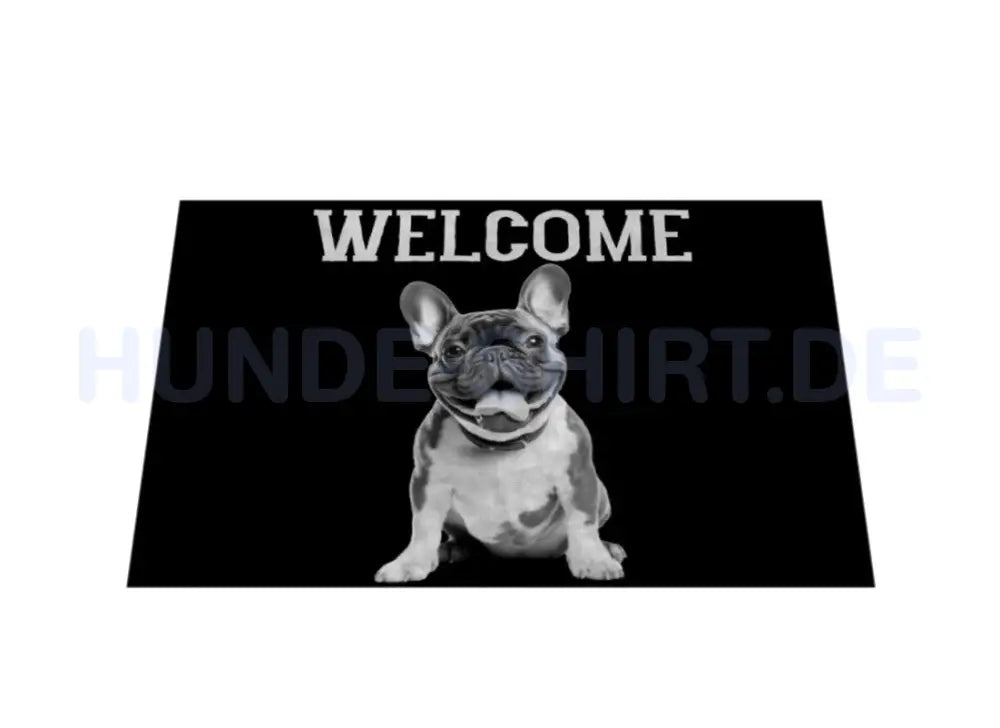 Fußmatte "Frenchi - WELCOMEE II" – hunde-shirt.de