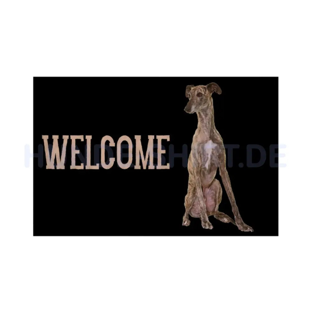 Fußmatte "Galgo - WELCOME" Weiß – hunde-shirt.de