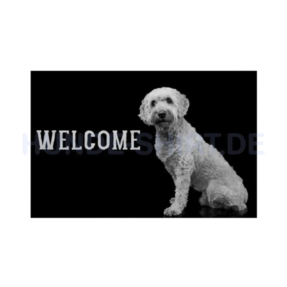 Fußmatte "Golden Doodle - WELCOME" Weiß – hunde-shirt.de