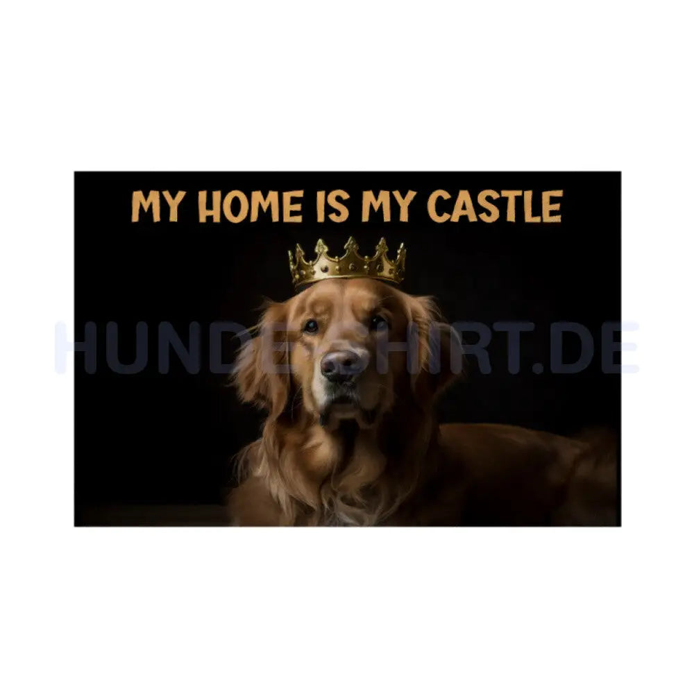 Fußmatte "Golden Retriever Castle" Weiß – hunde-shirt.de