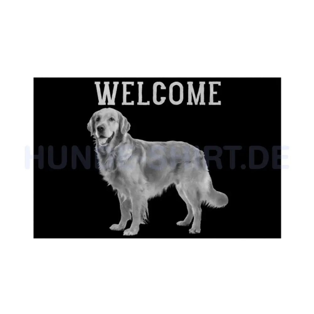 Fußmatte "Golden Retriever - WELCOME" Weiß – hunde-shirt.de