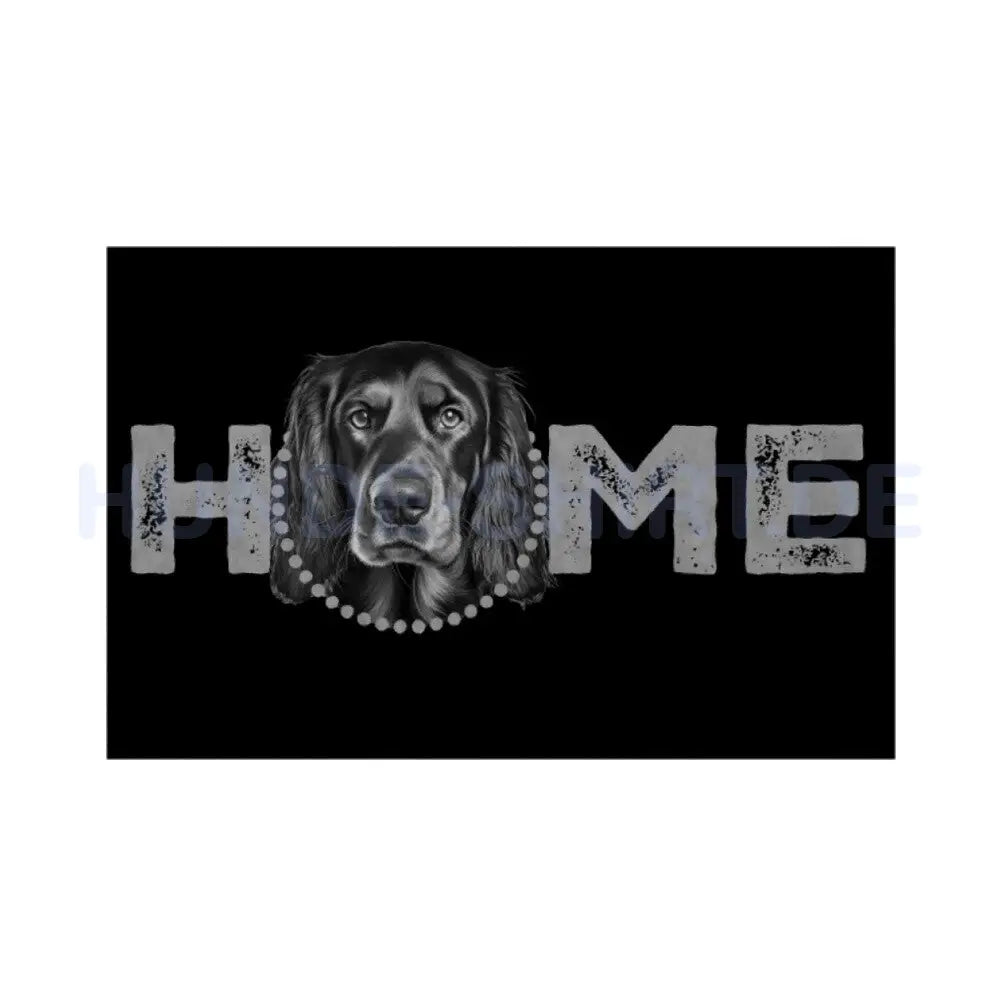 Fußmatte "Gordon Setter - HOME-Edition" Weiß – hunde-shirt.de