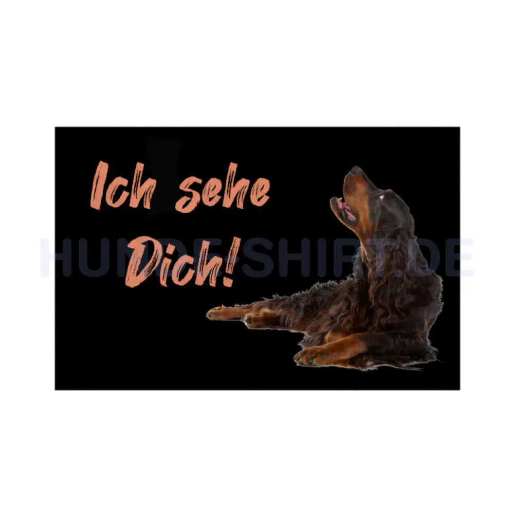 Fußmatte "Gordon Setter - Ich sehe Dich!" Weiß – hunde-shirt.de