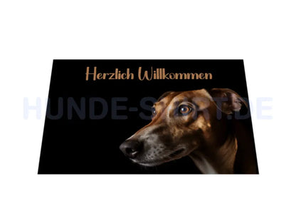 Fußmatte "Greyhound Herzlich Willkommen" – hunde-shirt.de