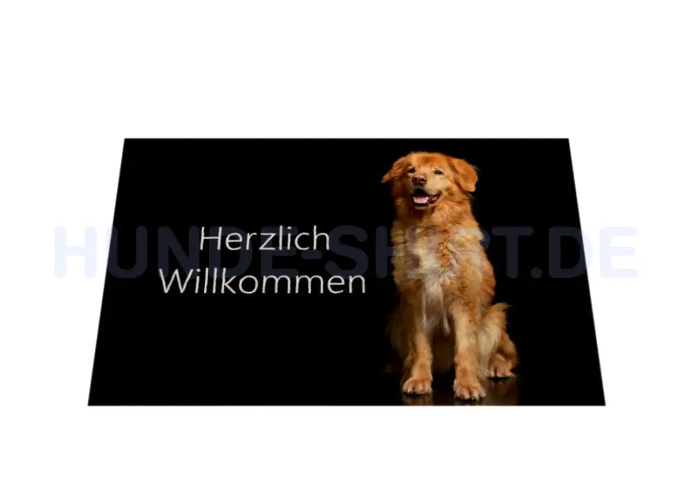 Fußmatte "Hovawart hell - Herzlich Willkommen" – hunde-shirt.de