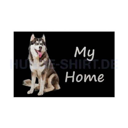 Fußmatte "Husky -My Home" Weiß – hunde-shirt.de