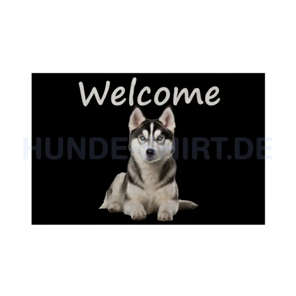 Fußmatte "Husky -Welcome" Weiß – hunde-shirt.de