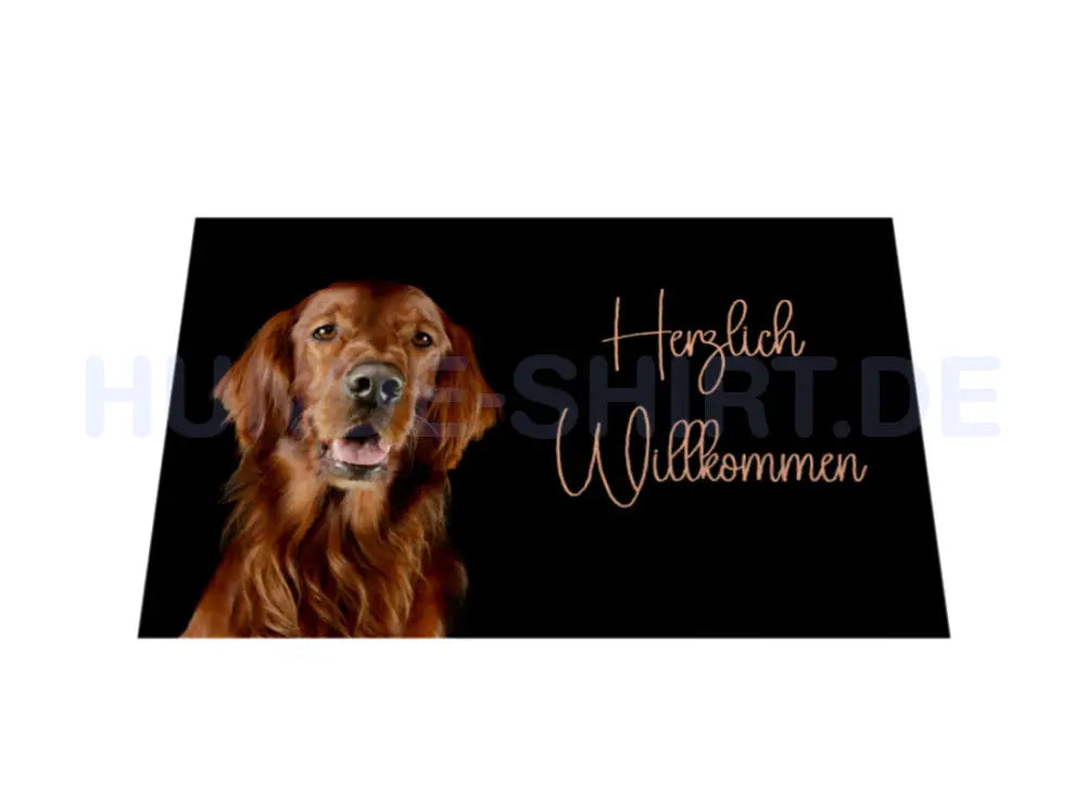 Fußmatte "Irish Setter - Herzlich Willkommen" – hunde-shirt.de