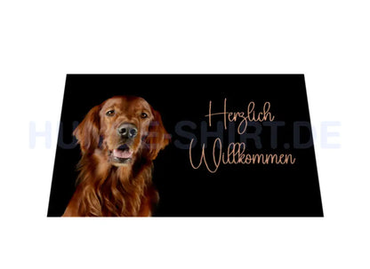 Fußmatte "Irish Setter - Herzlich Willkommen" – hunde-shirt.de