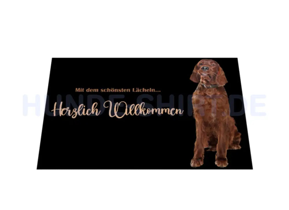 Fußmatte "Irish Setter - Lächeln" – hunde-shirt.de