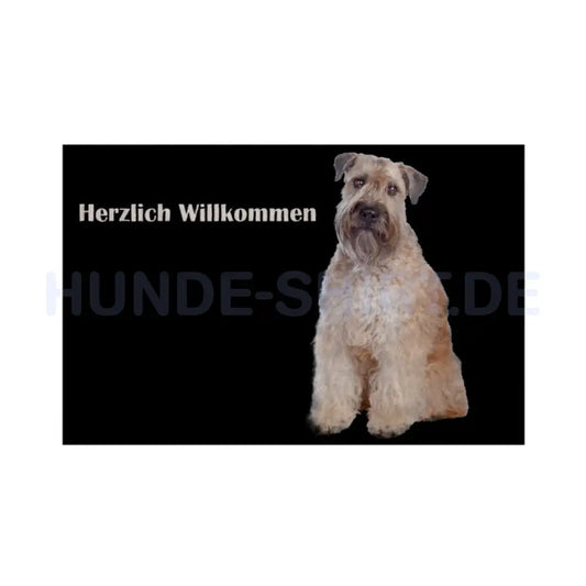 Fußmatte "Irish Terrier / Soft Coated Wheaten" Weiß – hunde-shirt.de