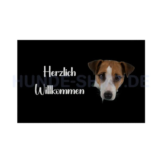 Fußmatte "Jack Russell Terrier oben" Weiß – hunde-shirt.de