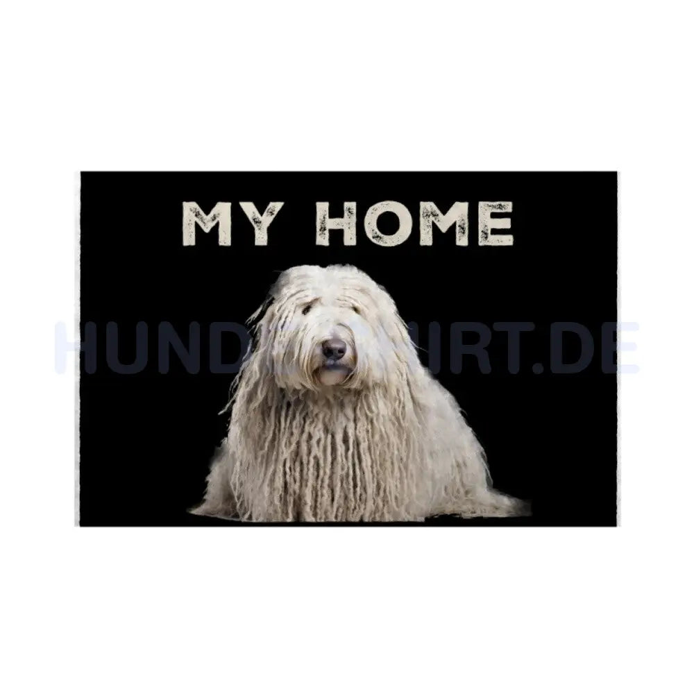 Fußmatte "Komondor - My Home" Weiß – hunde-shirt.de