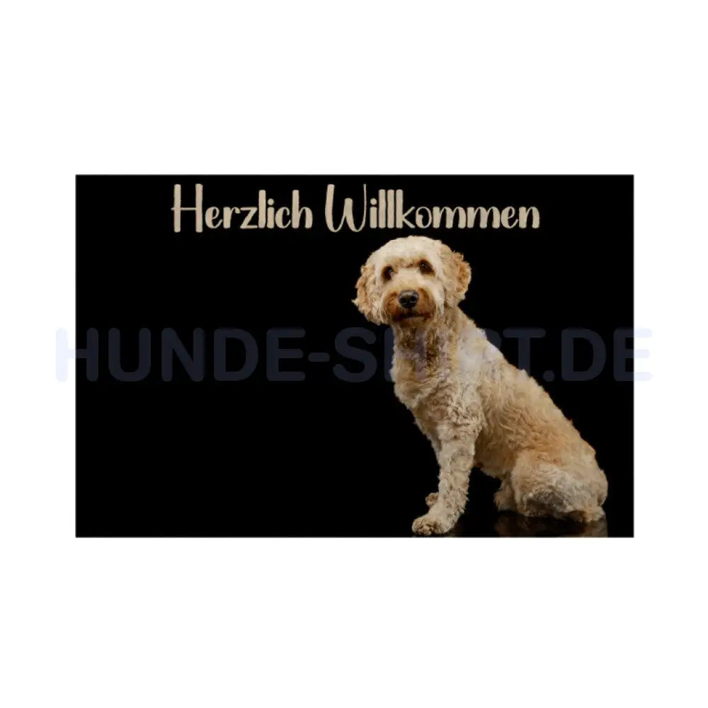 Fußmatte "Labradoodle hell" Weiß – hunde-shirt.de