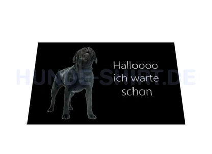 Fußmatte "Labrador - Halloooo ich warte schon" – hunde-shirt.de