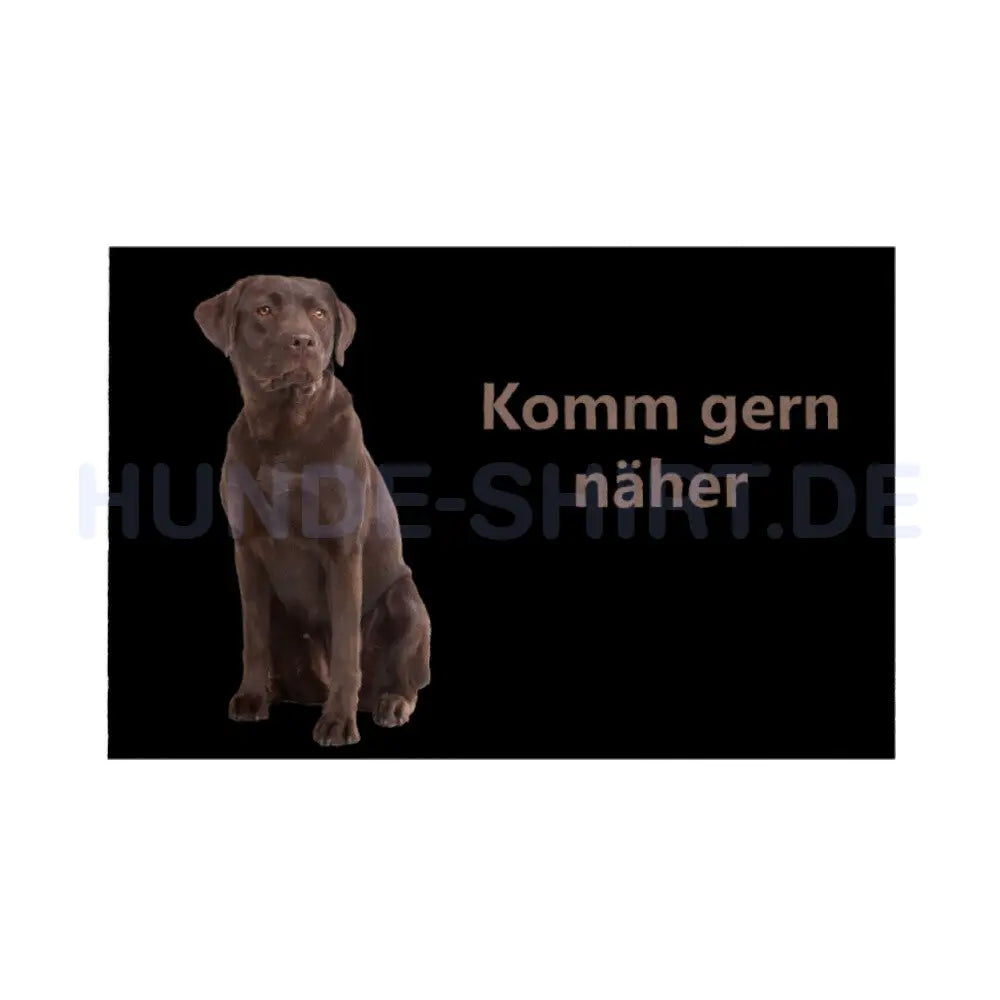 Fußmatte "Labrador - Komm gern näher" Weiß – hunde-shirt.de