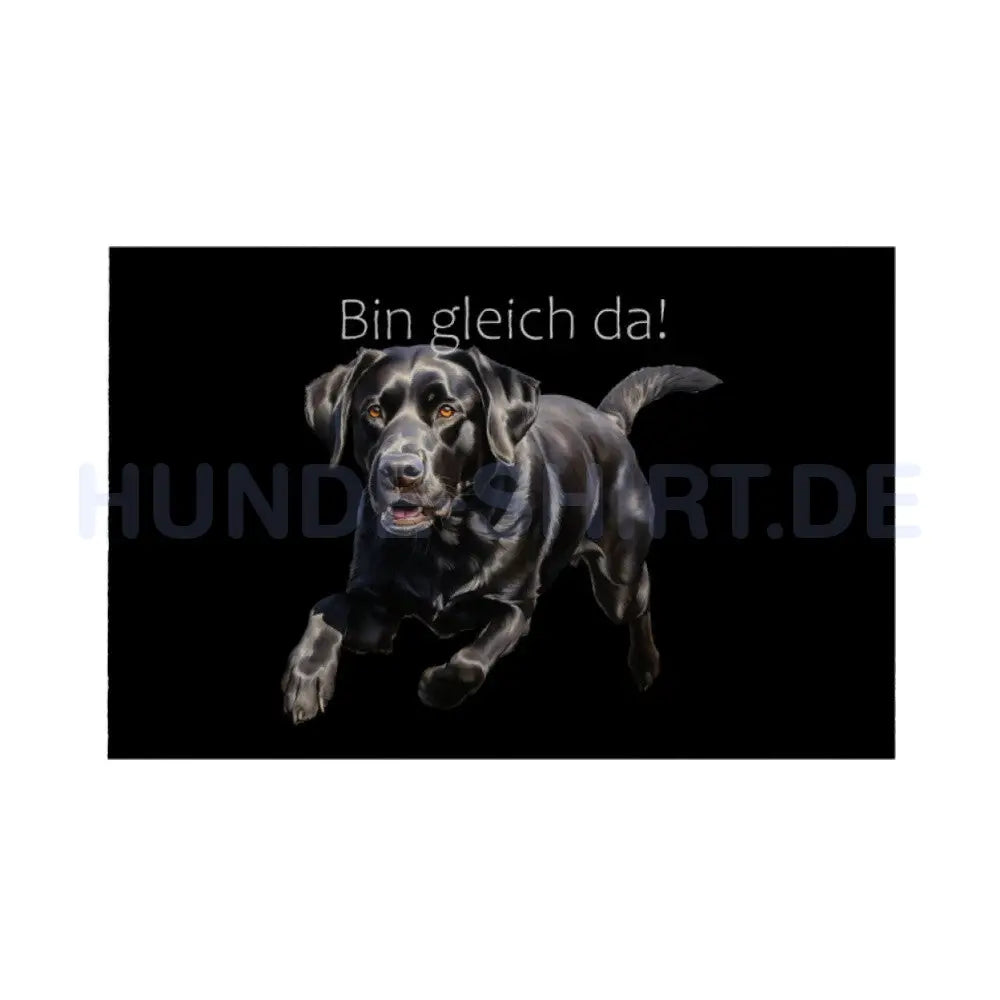 Fußmatte "Labrador Retriever schwarz 2" Weiß – hunde-shirt.de