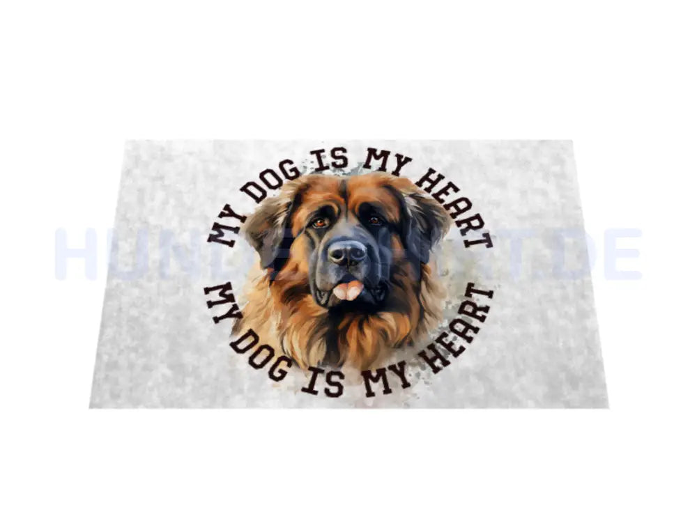 Fußmatte "Leonberger HEART" Weiß – hunde-shirt.de