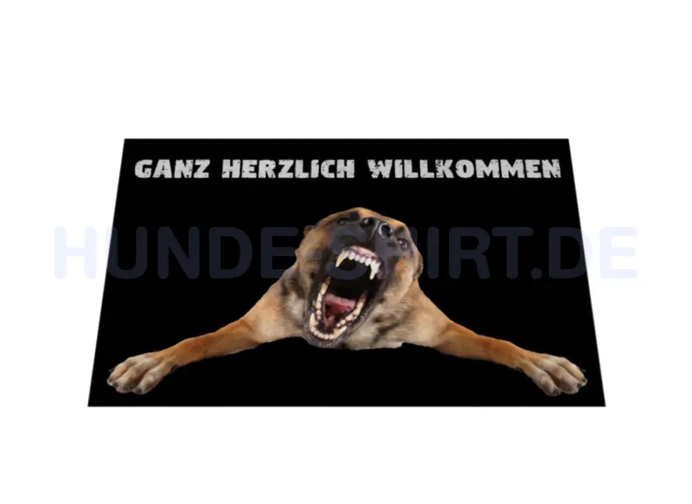 Fußmatte "Malinois Ganz Herzlich Willkommen" – hunde-shirt.de