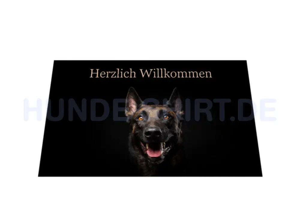 Fußmatte "Malinois Herzlich Willkommen" – hunde-shirt.de