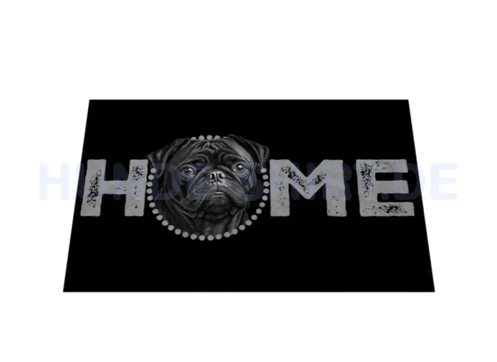 Fußmatte "Mops dunkel - HOME-Edition" – hunde-shirt.de