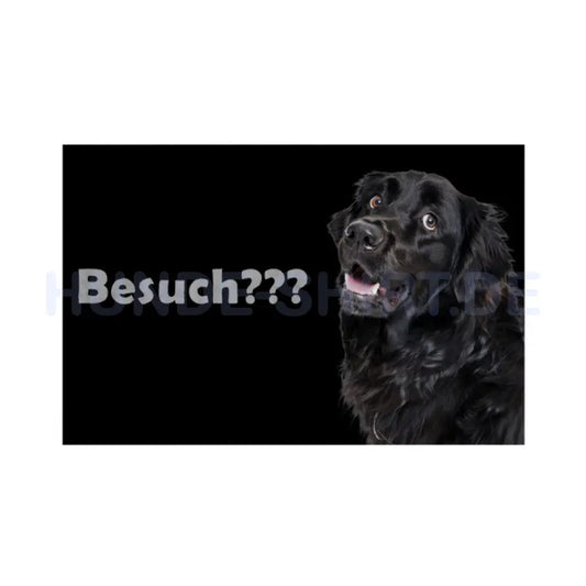 Fußmatte "Neufundländer - Besuch???" Weiß – hunde-shirt.de