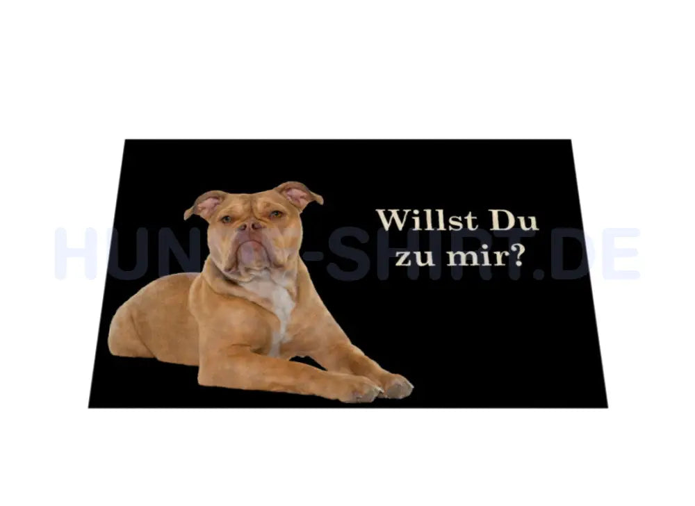 Fußmatte "Old English Bulldog - Willst Du zu mir?" – hunde-shirt.de