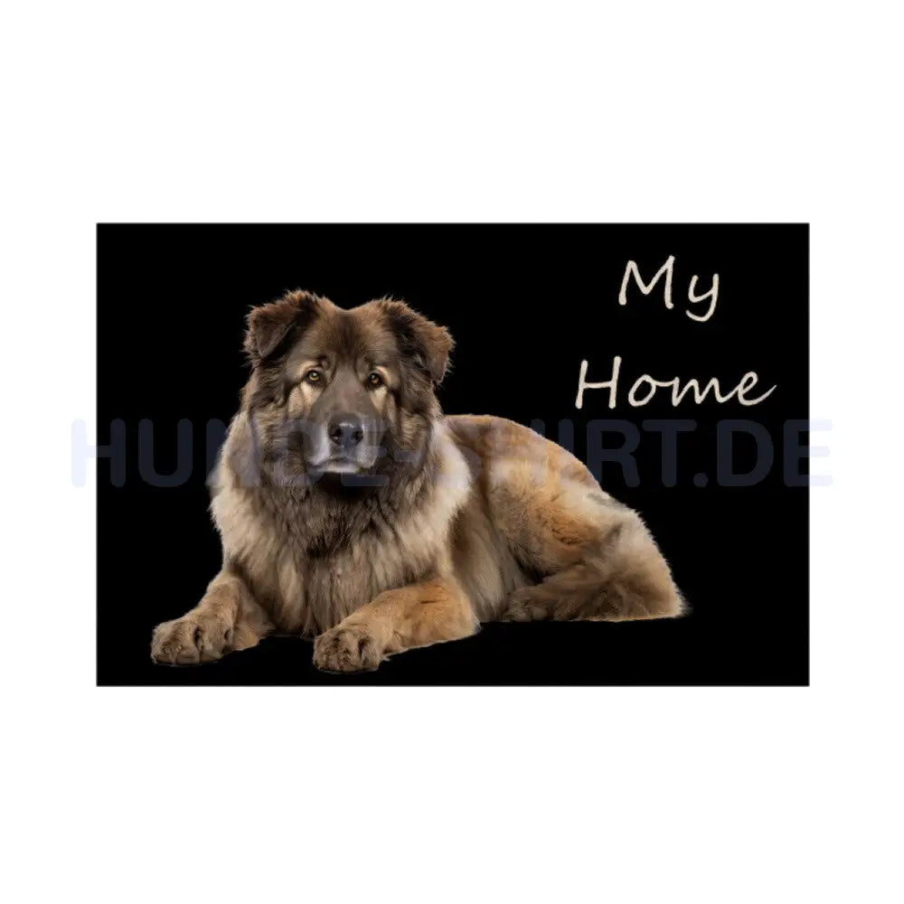 Fußmatte "Owtscharka - My Home" Weiß – hunde-shirt.de