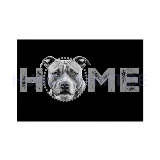 Fußmatte "Pit Bull - HOME-Edition" Weiß – hunde-shirt.de