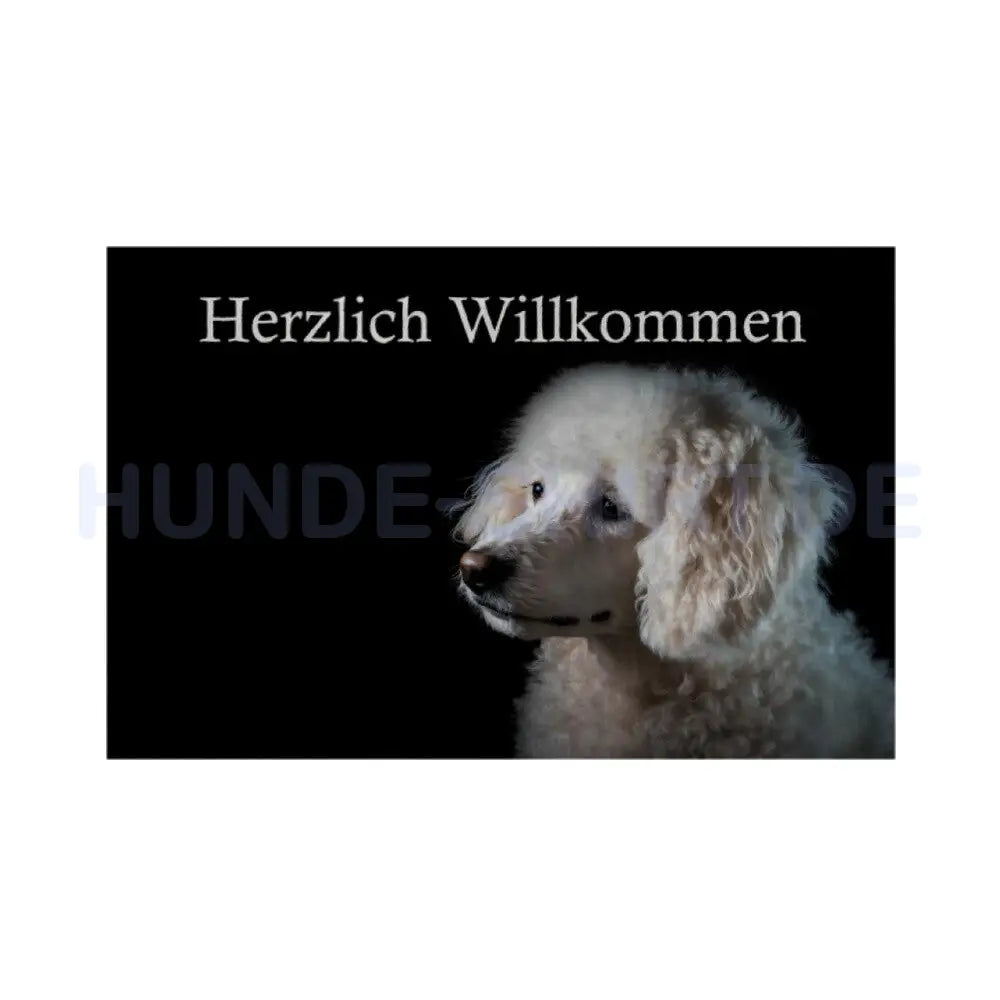 Fußmatte "Pudel weiß" Weiß – hunde-shirt.de