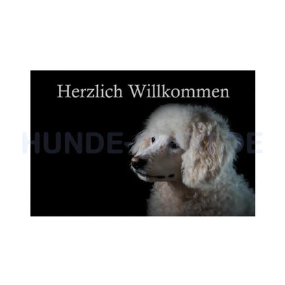 Fußmatte "Pudel weiß" Weiß – hunde-shirt.de