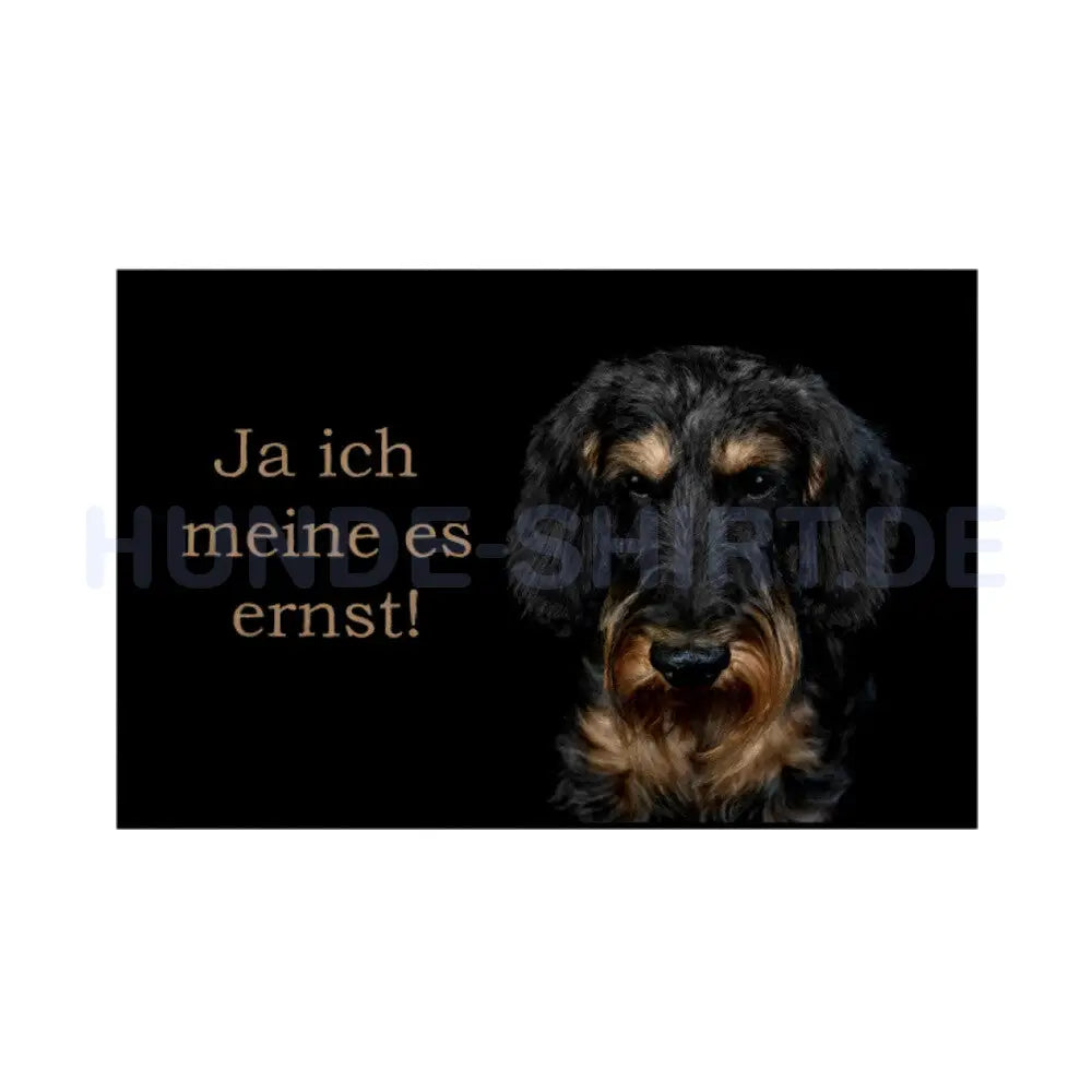 Fußmatte "Rauhaardackel" Weiß – hunde-shirt.de